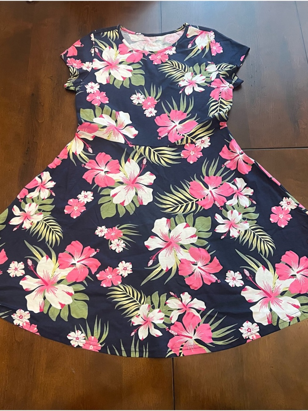 Children’s Place Pink & Blue Floral Skater Dress